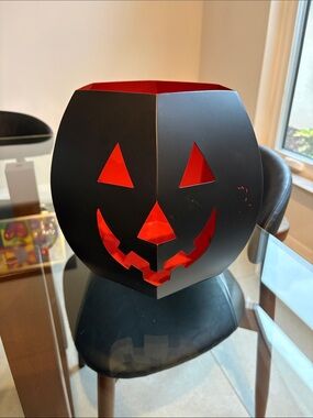Crate & Barrel small metal jack-o’-lantern